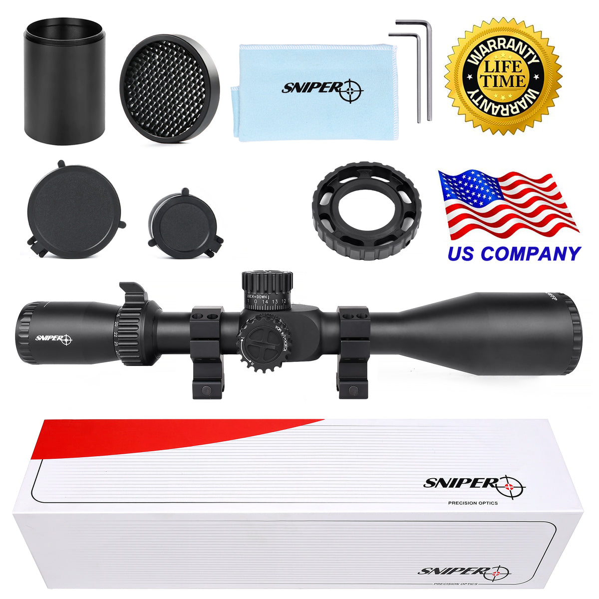 Sniper ZT 4.5-18x44 FFP Scope Side Parallax Adjustment Glass