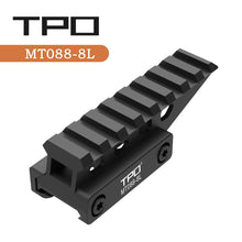 Load image into Gallery viewer, Picatinny Rail Riser Mount Picatinny Red Dot Riser Mount 0.88“ Height 2.5" Long 8-Slot (MT088-8L)