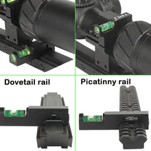 Load image into Gallery viewer, Scope Leveling Kit Includes 1-inch/30mm/34mm/35mm Tube Anti-Cant Bubble Level + Picatinny Rail Mount Level + Bullseye Circular Bubble Level