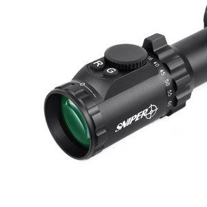 Sniper KT 12-60X60 SAL Rifle Scope 35mm Tube Side Parallax Adjustment Glass Etched Reticle Red Green Illuminated with Scope Rings