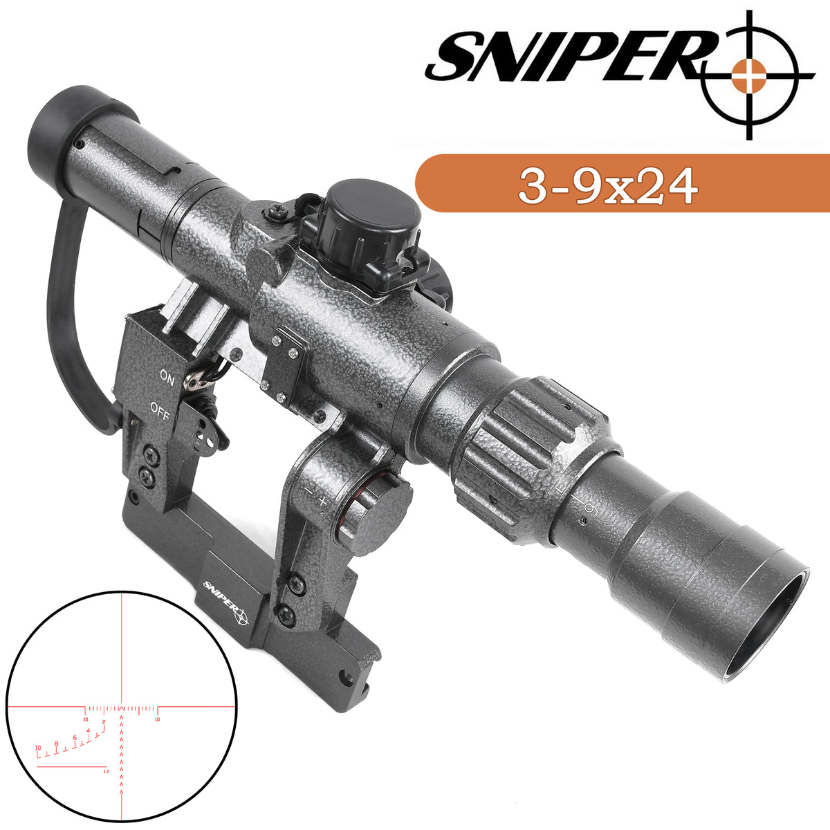 PSO-1 スコープ 3-9X24 ドラグノフ SVD&AK用 3-9X24 PSO-1 スナイパースコープ : hobbystorejp