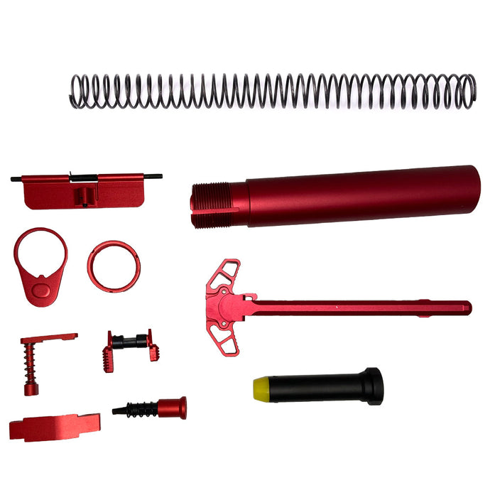 AR-15 Lower/Upper mil spec buffer tube kits Red