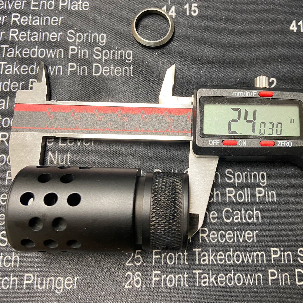 AR10 5/8x24 Micro Slip Over Shroud with Multi Port Muzzle Brake 308