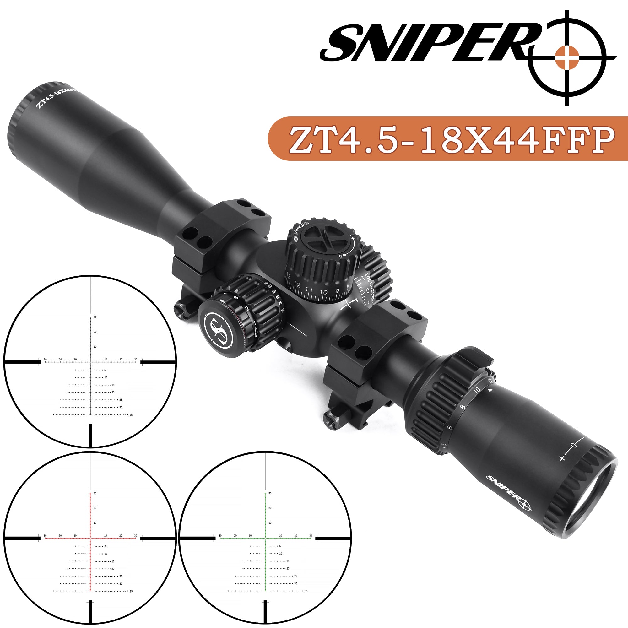 Sight Master × TALEX Sniper ZT 4.5-18x44 FFP Scope Side Parallax Adjustment Glass