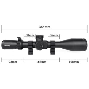Sniper ZT 4.5-18x44 FFP Scope Side Parallax Adjustment Glass Etched Reticle Red Green Illuminated with Scope Mount