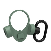 Load image into Gallery viewer, QD-Y AR-15 Ambi Adapter Mount Point w/ Push Botton QD Sling Swivel Receiver End Plate (BLACK/GREEN/TAN)