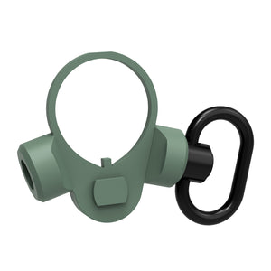 QD-Y AR-15 Ambi Adapter Mount Point w/ Push Botton QD Sling Swivel Receiver End Plate (BLACK/GREEN/TAN)