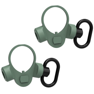QD-Y AR-15 Ambi Adapter Mount Point w/ Push Botton QD Sling Swivel Receiver End Plate (BLACK/GREEN/TAN)