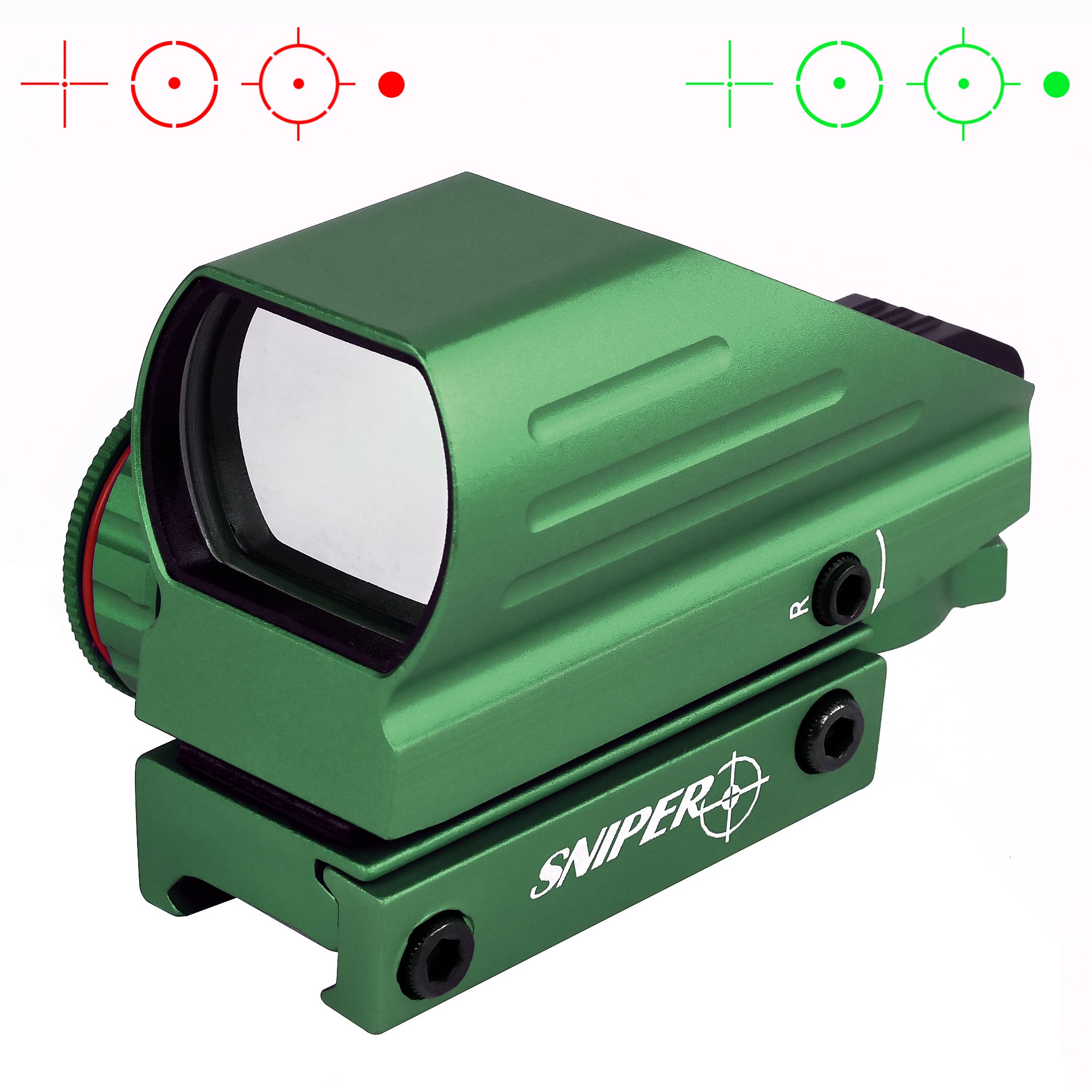 V4 Red Dot Sight 3 Type Reticles with Picatinny Rail Mount V4 Red Dot Sight 3 Type Reticles with Picatinny Rail Mount