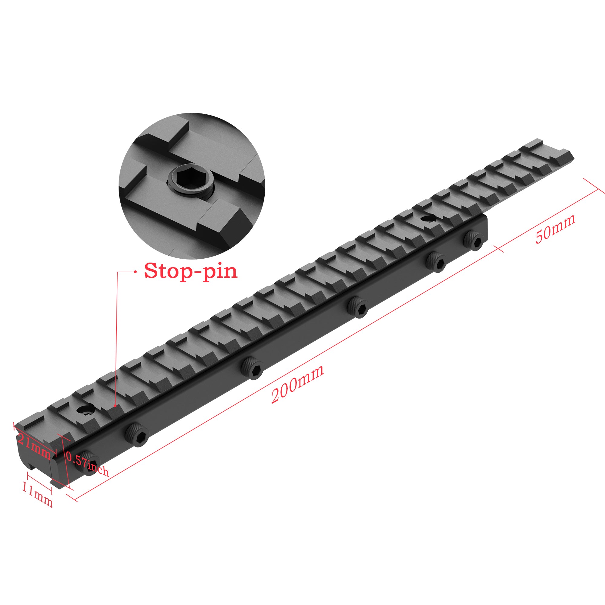 STL file Bracket & 11mm Rail to Picatinny Rail options 🔫・Model