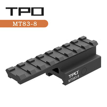 Load image into Gallery viewer, 8-Slot Riser Scope Mount 0.5 inch /0.83 inch /1 inch Picatinny Rail Riser Mount