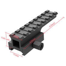 Load image into Gallery viewer, 8-Slot Riser Scope Mount 0.5 inch /0.83 inch /1 inch Picatinny Rail Riser Mount