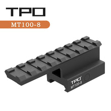 Load image into Gallery viewer, 8-Slot Riser Scope Mount 0.5 inch /0.83 inch /1 inch Picatinny Rail Riser Mount