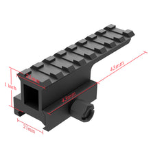 Load image into Gallery viewer, 8-Slot Riser Scope Mount 0.5 inch /0.83 inch /1 inch Picatinny Rail Riser Mount