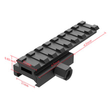 Load image into Gallery viewer, 8-Slot Riser Scope Mount 0.5 inch /0.83 inch /1 inch Picatinny Rail Riser Mount