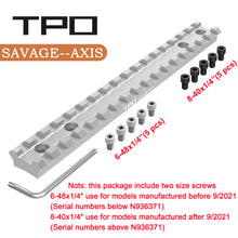Load image into Gallery viewer, Savage Axis/Edge/Savage axis II/Savage axis xp for Picatinny Rail Mount (Silver)