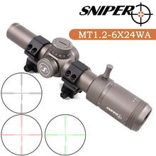 Load image into Gallery viewer, MT1.2-6x24 Compact Riflescope for Hunting, 30mm Tube, Multi-Coated Lenses, Scope Mount Included
