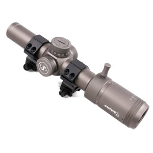MT1.2-6x24 Compact Riflescope for Hunting, 30mm Tube, Multi-Coated Lenses, Scope Mount Included