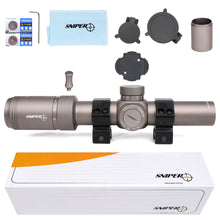 Load image into Gallery viewer, MT1.2-6x24 Compact Riflescope for Hunting, 30mm Tube, Multi-Coated Lenses, Scope Mount Included