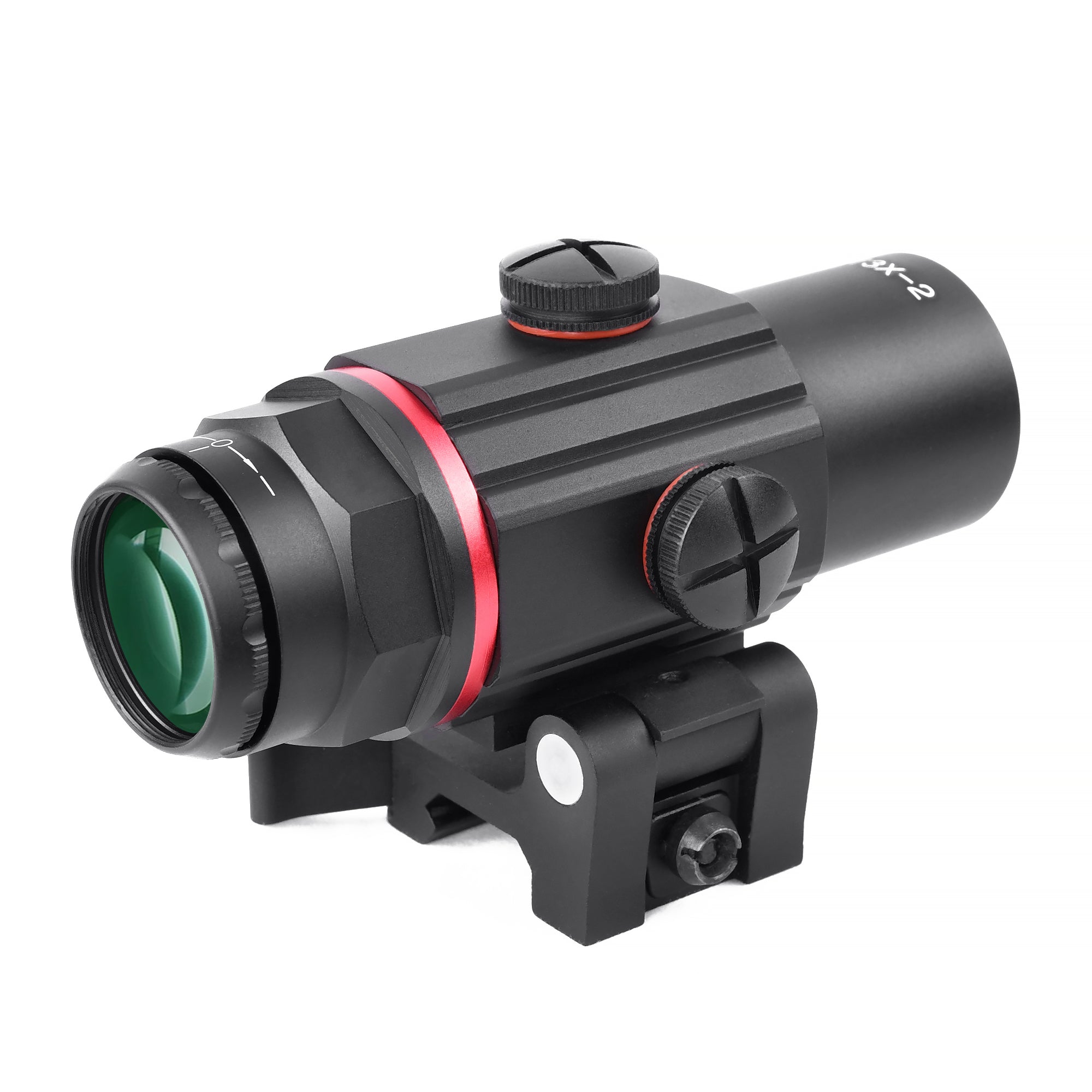 3X Red Rot Magnifier with Quick Release Mount, Flip to Side Red Dot Ma ...