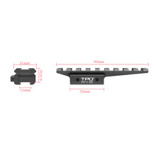 Load image into Gallery viewer, 3/8" 11mm to 7/8" 20mm Dovetail to Picatinny Adapter Mount, Low Profile Dovetail to Picatinny Rail 11mm to 21mm Picatinny Riser Mount (DV11-9S)