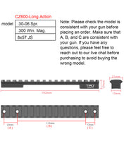 Load image into Gallery viewer, CZ600 Long Action Scope Base