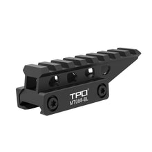 Load image into Gallery viewer, Picatinny Rail Riser Mount Picatinny Red Dot Riser Mount 0.88“ Height 2.5&quot; Long 8-Slot (MT088-8L)