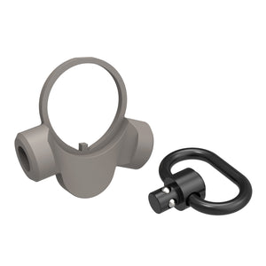 QD-Y AR-15 Ambi Adapter Mount Point w/ Push Botton QD Sling Swivel Receiver End Plate (BLACK/GREEN/TAN)