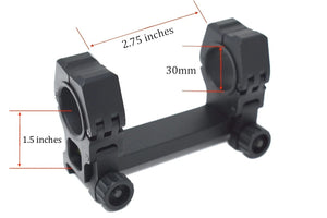 High Profile 30mm Scope Mount with Bubble Level Fits 20mm Picatinny Rail