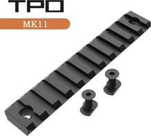 Load image into Gallery viewer, 2 PCS 4.5'' M-LOK 11 slots Picatinny Rail Section Aluminum Black