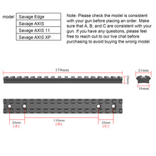 Load image into Gallery viewer, Savage Axis/Edge/Savage axis II/Savage axis xp for Picatinny Rail Mount (Black)