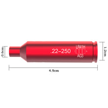Load image into Gallery viewer, TPO 22-250 Bore Sight Red Laser Boresighter with 6 Batteries