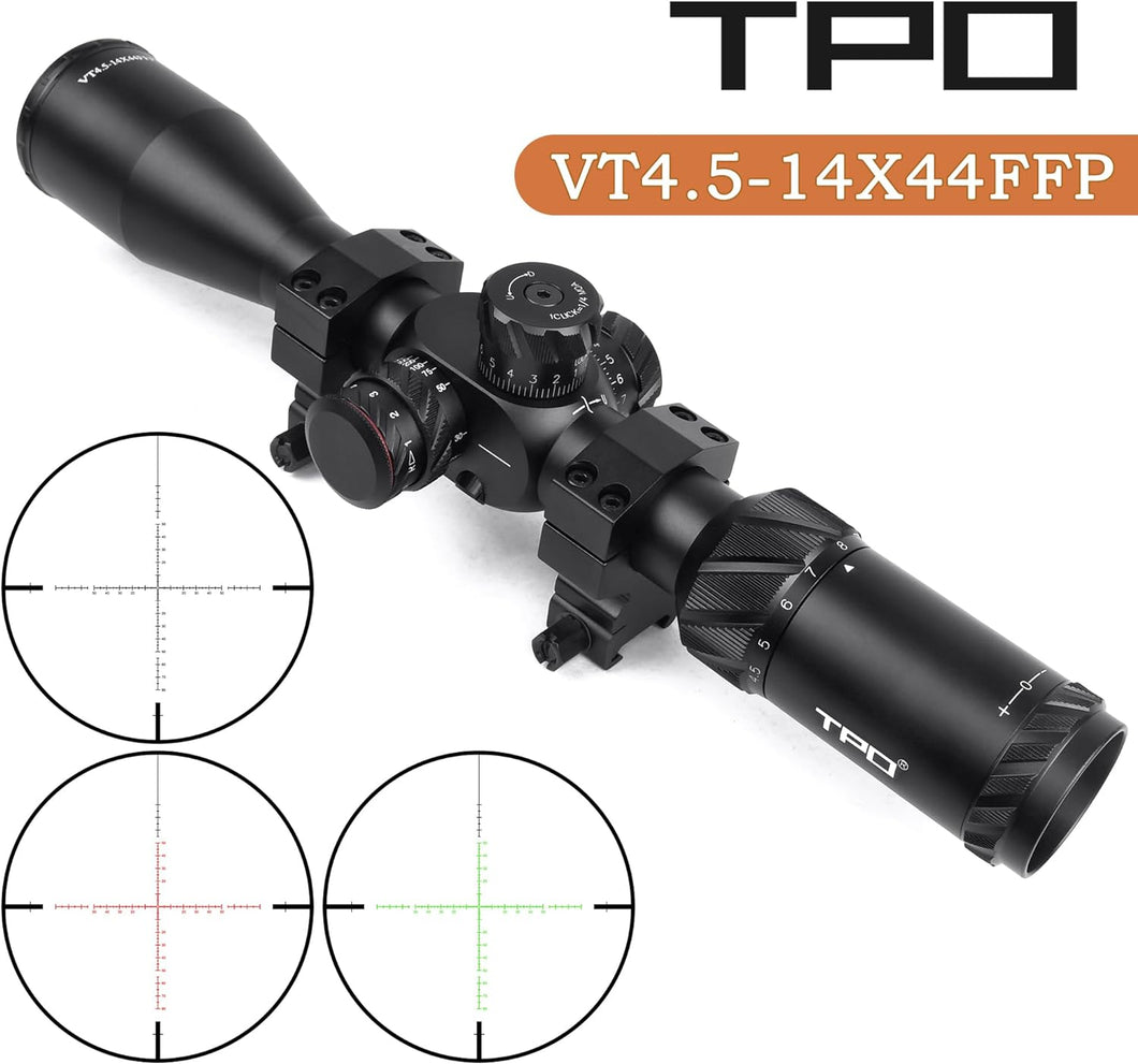 Sniper VT 4.5-14x44 FFP First Focal Plane (FFP) Scope 30mm Tube with MOA Reticle