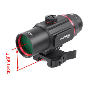 3X Red Rot Magnifier with Quick Release Mount, Flip to Side Red Dot Magnifier