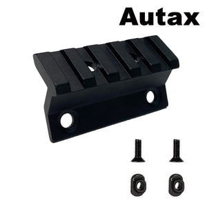 Autax 45 Degree Offset Rail Mount 5 Slot Offset Side Flashlight/Optic Picatinny Weaver Rail Section Mount