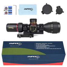 Load image into Gallery viewer, Sniper VT3-12X33MFFP First Focal Plane (FFP) Scope with Red/Green Illuminated Mil-Dot Reticle