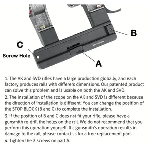 AK Scope SVD Dragunov 4x24mm Tactical Rifle Scope AK Scope with Red Illuminated Rangefinding Reticle