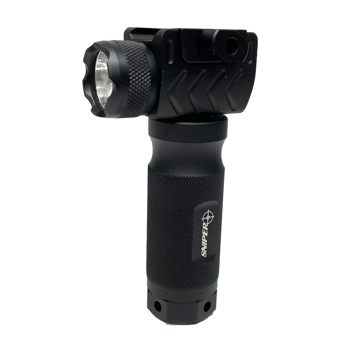 Sniper GP01L Tactical Vertical Foregrip - 1000 Lumen LED Flashlight Fit Picatinny Rail Mount