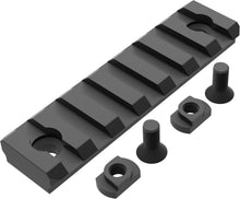 Load image into Gallery viewer, 2 PCS 3'' M-LOK 7 slots Picatinny Rail Section Aluminum Black