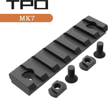 Load image into Gallery viewer, 2 PCS 3'' M-LOK 7 slots Picatinny Rail Section Aluminum Black