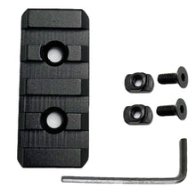 Load image into Gallery viewer, 2 PCS 2&#39;&#39; M-LOK 4 slots Picatinny Rail Section Aluminum Black