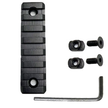 Load image into Gallery viewer, 2 PCS 3&#39;&#39; M-LOK 7 slots Picatinny Rail Section Aluminum Black