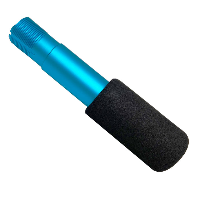 Blue Pistol Buffer Tube with Black Foam Pad Cover