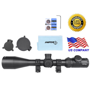 SNIPER MK 6-24X50 SAL Hunting Rifle Scope Red/Green/Blue Illuminated Mil Dot Reticle