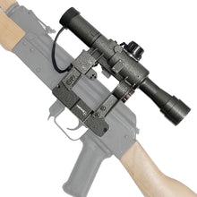 Load image into Gallery viewer, AK Scope SVD Dragunov 4x24mm Tactical Rifle Scope AK Scope with Red Illuminated Rangefinding Reticle