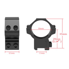 Load image into Gallery viewer, TPO 30mm Diameter Scope Mount, High/Medium Profile Airsoft Dovetail Scope Rings, for 11mm Dovetail Rails
