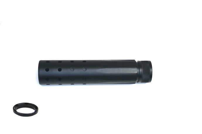 AR15 .223 CAL SLIP OVER BARREL SHROUD WITH MULTI PORT MUZZLE BRAKE