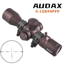 Load image into Gallery viewer, Rifle Scope 3-12X44FFP Fisrt Focal Plane Hunting Rifle Scope Red, Green Illuminated Mil Dot Reticle/Fully Multi-Coated Lens/Wind and Elevation Adjust