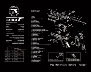 Non-Slip Gun Cleaning Mat for Use with Rifle/Glock