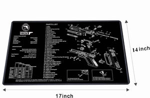 Non-Slip Gun Cleaning Mat for Use with Rifle/Glock